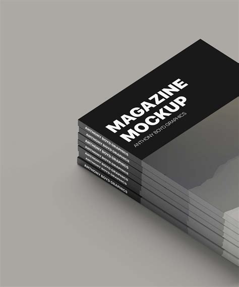 Download Stack Landscaped Magazine Mockup